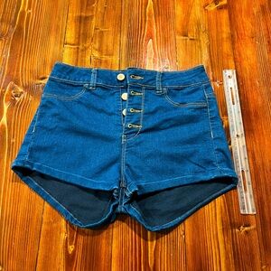 High Waisted Blue Jean Shorts